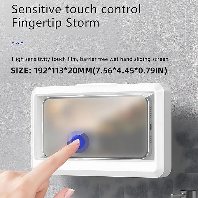 Shower Phone Holder — Waterproof Wall Mount for Bathroom