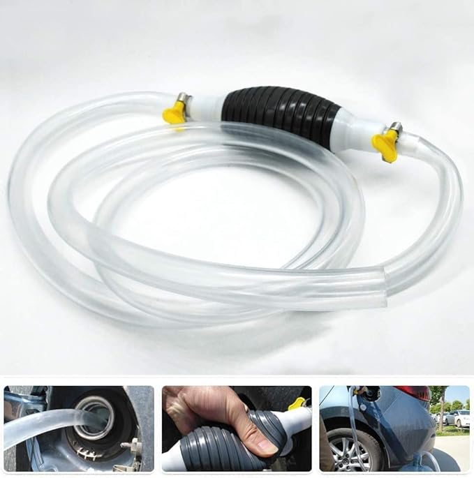 Manual Siphon Fuel Pump — Portable Oil & Water Transfer Kit
