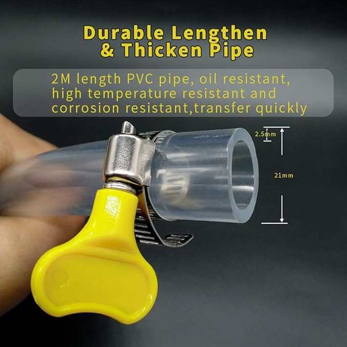 Manual Siphon Fuel Pump — Portable Oil & Water Transfer Kit