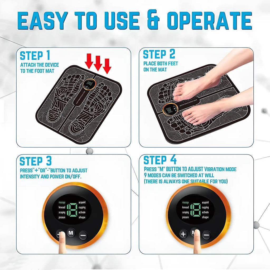 EMS Foot Massager — Wireless Pain Relief for Tired Feet