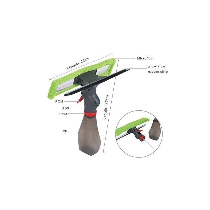 Glass Cleaner Brush — 3-in-1 Spray, Wipe & Squeegee