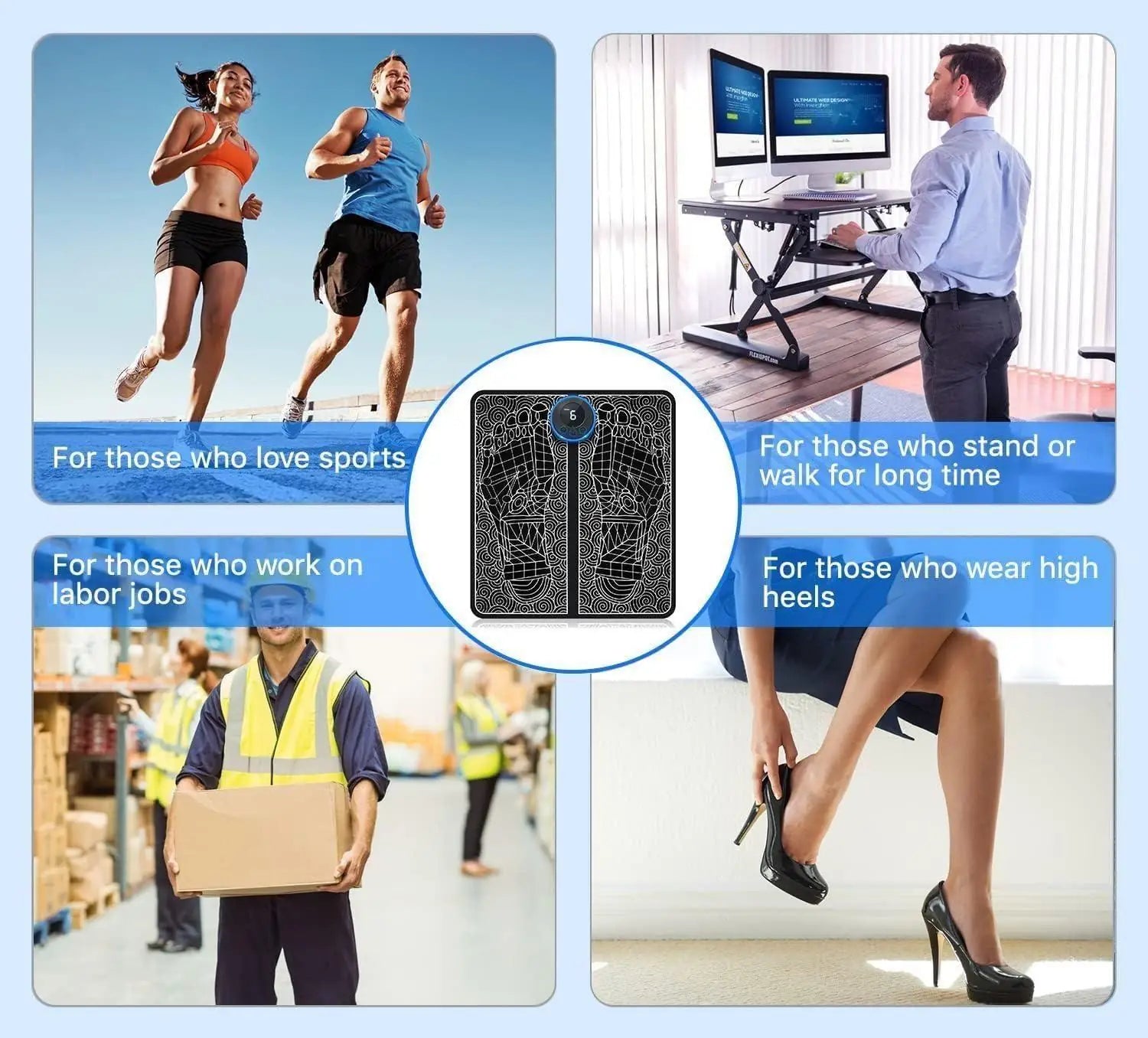 EMS Foot Massager — Wireless Pain Relief for Tired Feet