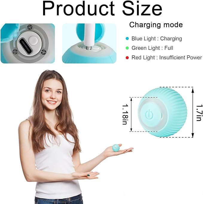 Auto Rolling Cat Ball — USB Rechargeable Interactive Toy