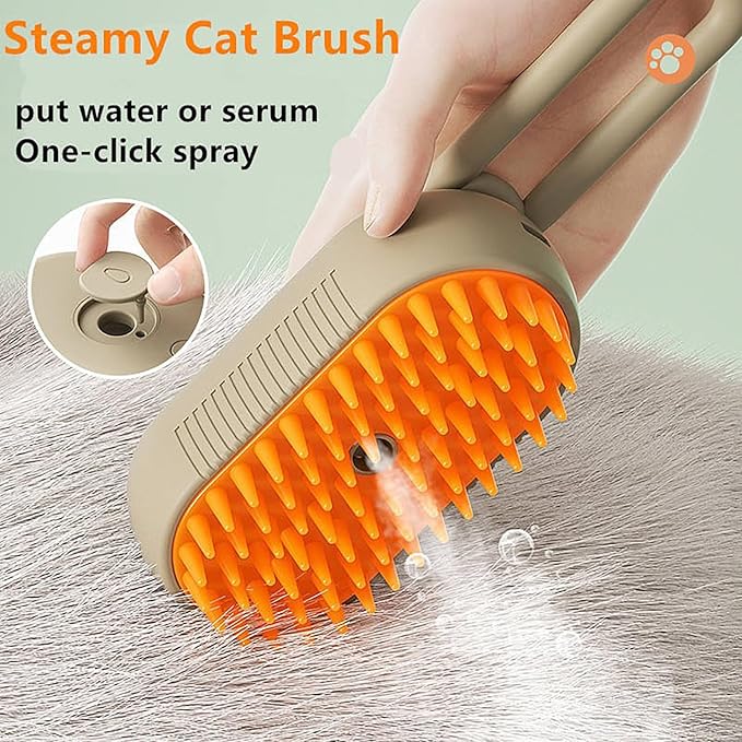 Steam Pet Brush — 3-in-1 Grooming, Massage & Deep Clean