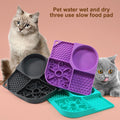 Slow Feed Pet Bowl — 4-Slot Licking Mat with Suction Base