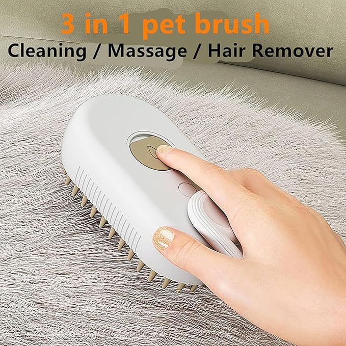 Steam Pet Brush — 3-in-1 Grooming, Massage & Deep Clean