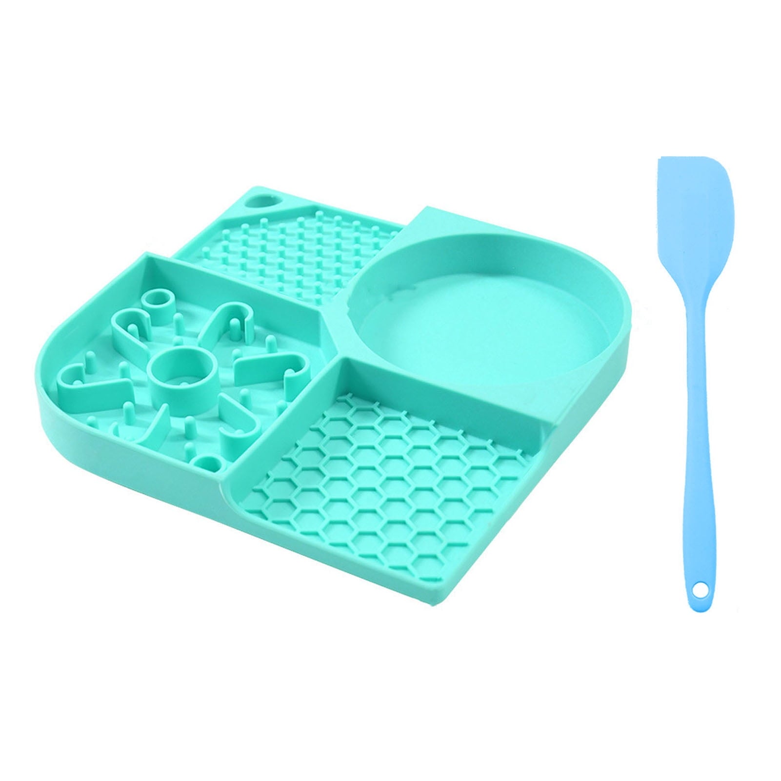 Slow Feed Pet Bowl — 4-Slot Licking Mat with Suction Base
