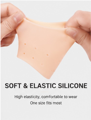 Silicone Heel Pads — Instant Relief for Cracked Heels