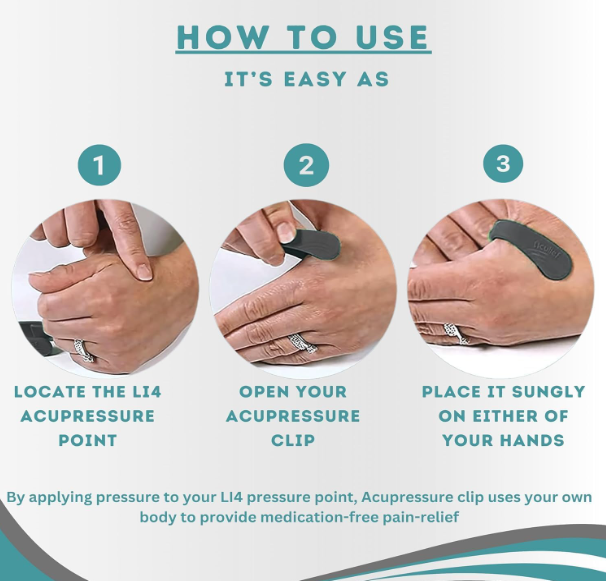 Acupressure Hand Clip — LI4 Sugar Control Wearable Massager