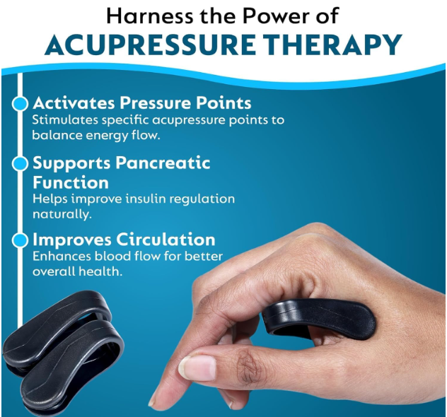 Acupressure Hand Clip — LI4 Sugar Control Wearable Massager