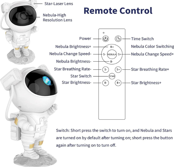 Astronaut Galaxy Projector — Starlight Magic for Bedrooms