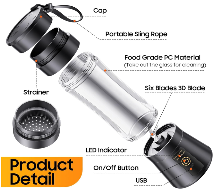 Electric Citrus Juicer — USB Rechargeable Portable Juicer