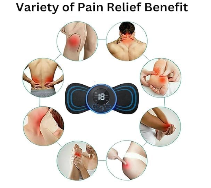 Mini Body Massager — 8 Modes, 19 Levels for Pain Relief
