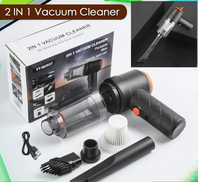 2-in-1 Car & Home Vacuum Cleaner — Wireless Handheld Power