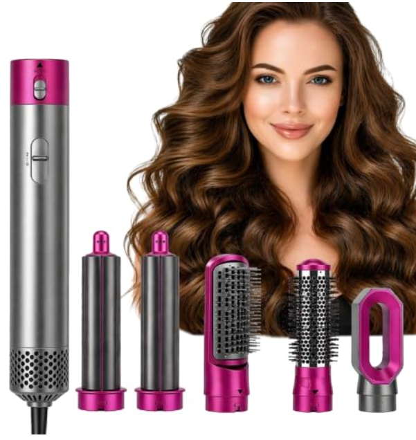 5-in-1 Hot Air Brush — Dry, Style & Straighten in One Tool