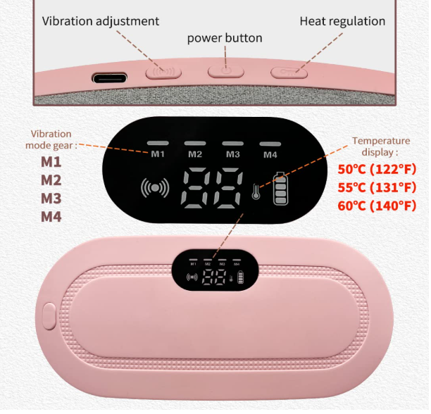 Period Pain Relief Massager — Heating Pad for Cramps & Back