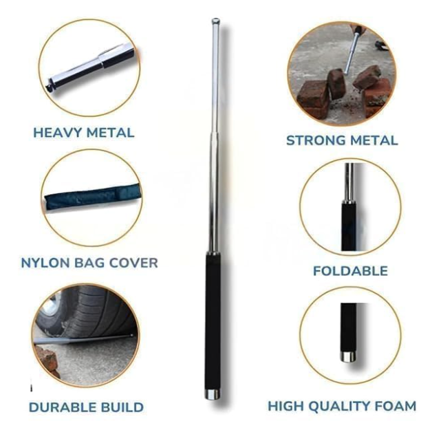 Foldable Security Stick — Portable Personal Safety Multitool
