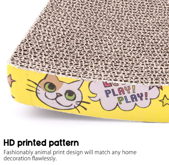 Cat Scratcher Board — Curved Wave Design, Pack of 2