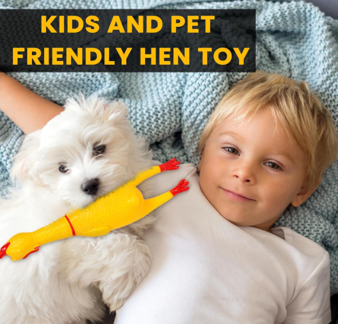 Silicone Chew Toy for Pet — Squeaky Chicken